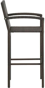 vidaXL 7-cz zestaw mebli barowych z podłokietnikami rattan PE brąz 3064813 - Pozostałe meble ogrodowe - miniaturka - grafika 6