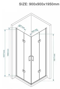 231 HYDAR KABINA PRYSZNICOWA 90x90 BLACK SKŁADANA 6MM 23178226 78226-uniw - Kabiny prysznicowe - miniaturka - grafika 11