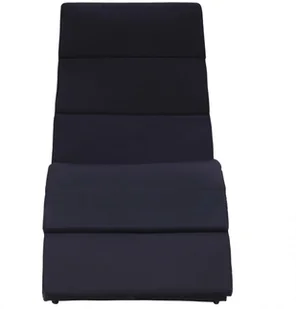 vidaXL Leżak z poduszką, polirattanowy, czarny - Leżaki ogrodowe - miniaturka - grafika 3