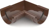 Rynny i akcesoria - Cellfast Narożnik wew. 125 mm PVC brąz - miniaturka - grafika 1