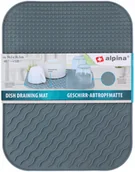 Suszarki do naczyń - Mata Do Suszenia Naczyń Kubków Alpina Szara 6444 - miniaturka - grafika 1