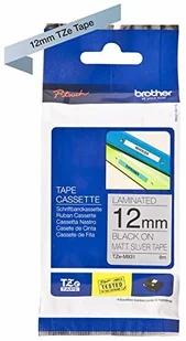 Brother TZE-M931 Taśma METALICZNA 12mm, srebrna, czarny nadruk E671-98505_20120321100404 - Etykiety do drukarek - miniaturka - grafika 3
