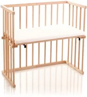 Łóżeczka i kojce - Dreamgood łóżko dostawiane buk z materacem Prime  biały - miniaturka - grafika 1