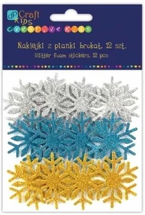 Craft Naklejki z pianki brokatowe śnieżynki DP - Przybory szkolne - miniaturka - grafika 3