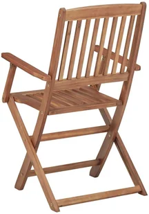 vidaXL Składane krzesła ogrodowe z poduszkami, 2 szt., drewno akacjowe 3064610 - Fotele i krzesła ogrodowe - miniaturka - grafika 6