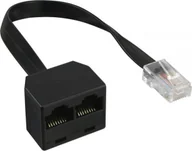 Wtyczki i adaptery - InLine InLine Rozdzielacz RJ45 do 2x RJ45 0.15m Czarny 69933 - miniaturka - grafika 1