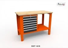 Malow Stół narzędziowy SWT 12/08 "DWÓJKA" do warsztatu blat roboczy SWT12/08 - Stoły warsztatowe - miniaturka - grafika 2