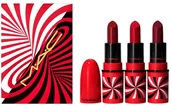 Palety i zestawy do makijażu - MAC MAC Holiday Colour Collection Tiny Tricks Mini Lipstick Trio Red - miniaturka - grafika 1
