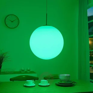 Lampenwelt com Ściemniana lampa wisząca LED RGB Rhona, aplikacja - Lampy sufitowe - miniaturka - grafika 3