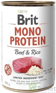 Brit mono protein beef & rice 400g - Mokra karma dla psów - miniaturka - grafika 2