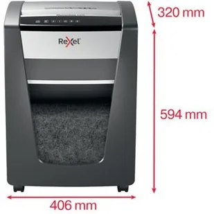 Rexel Momentum X420, konfetti, P-4, 20 kart., 30l, czarna ACR2104578EU - Niszczarki - miniaturka - grafika 4