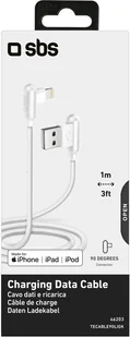 SBS Kabel USB Lightning Tecable90Ligk 1m Biały - Kable USB - miniaturka - grafika 4
