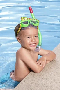 Bestway Maska Do Nurkowania Z Rurką Zwierzątka Zielona 24059 LT-9523-0 - Sprzęt do nurkowania - miniaturka - grafika 4