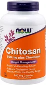Spalacze tłuszczu - Now Foods NOW Chitosan 500mg Plus Chromium 240vegcaps - miniaturka - grafika 1