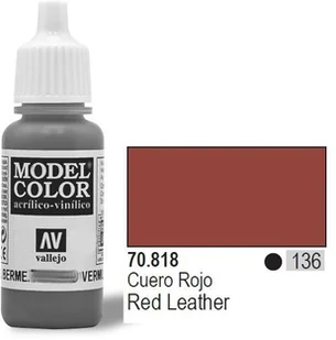 Vallejo Farba Nr136 Red Leather 17ml 439764 - Akcesoria i części modelarskie - miniaturka - grafika 2