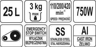 Yato MIKSER PLANETARNY 25L - YG-03026 YG-03026 - Inne urządzenia gastronomiczne - miniaturka - grafika 8
