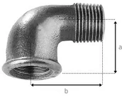 Łączniki, trójniki, kształtki - Zawiercie Kolanko 90 st. nakrętno-wkrętne 1 ocynkowane nr 7 71 - miniaturka - grafika 1