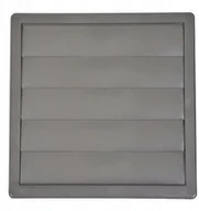 Kratki wentylacyjne - Parkanex wywiewna szara z żaluzją 100 - miniaturka - grafika 1