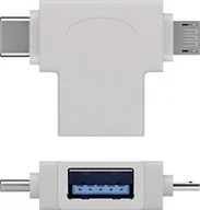 Kable USB - Goobay USB 3.0 SuperSpeed Adapter, czarny - gniazdo USB 3.0 (typ A) > USB 2.0 Micro wtyk (typ B) 4040849555558 - miniaturka - grafika 1