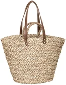 Kosze wiklinowe - 5five Simple Smart Torba damska na zakupy z uchwytami SHOPPING trawa morska B07R8R29J8 - miniaturka - grafika 1