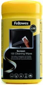 Środki i akcesoria czyszczące do komputerów - Fellowes Chusteczki nawilżone do ekranu 100szt - miniaturka - grafika 1
