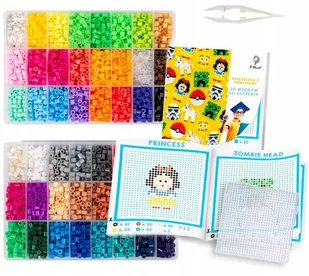 Koraliki do prasowania 20 Wzorów 43 Kolory 9000szt - Prace ręczne dla dzieci - miniaturka - grafika 2