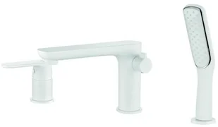 Kuchinox Bateria wannowa 3-otw. biała DIMA BQD 613D - Baterie wannowe i prysznicowe - miniaturka - grafika 2