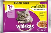 Mokra karma dla kotów - Whiskas Drobiowe danie w galaretce saszetka 3x(4x100g) + DREAMIES Snacky Mouse 60g z zabawką ! - miniaturka - grafika 1