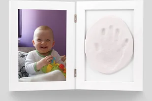 Odcisk Bobasa Odcisk Bobasa, Ramka z glinką, podwójna, Biała - Ramki na zdjęcia - miniaturka - grafika 3