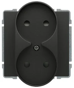 KOS Gniazdo podwójne z przesłoną torów prądowych bez ramki 665046 - Gniazdka elektryczne - miniaturka - grafika 3