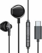 Słuchawki - Joyroom JR-EC03 USB-C czarne - miniaturka - grafika 1