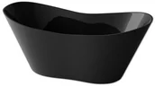Wanny - Besco Czarna wanna z konglomeratu 160 Viya WMD-160-VCZ - miniaturka - grafika 1