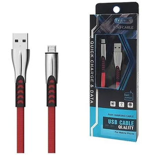 SENBONO SOMOSTEL KABEL USB TYP-C 2.4A CZERWONY 2400MAH QUICK CHARGER QC 3.0 1M POWERLINE METALOWE WTYKI BW02 BW02 TYP-C RED - Kable USB - miniaturka - grafika 2