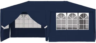 vidaXL Namiot imprezowy ze ściankami, 4x6 m, niebieski, 90 g/m 48528 - Pawilony ogrodowe - miniaturka - grafika 7