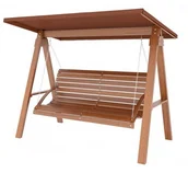 Huśtawki - Huśtawka ogrodowa drewniana orzech P9-R90 - miniaturka - grafika 1