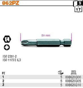Beta KOŃCÓWKA WKRĘTAKOWA KRZYŻOWA PZ3 866PZ/3 - Klucze i nasadki - miniaturka - grafika 6