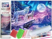 Zabawki kreatywne - Mozaika Diamentowa 5D Haft Malowanie Wilki Na Skarpie ** KUP Z DOSTAWĄ TEGO SAMEGO DNIA DO NAJWIĘKSZYCH MIAST ** 0000045783 - miniaturka - grafika 1