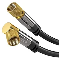 Kable - KabelDirekt Kable bezpośrednie SAT kabel wtyk kątowy 90 ° Wtyk F (2 m, 75 omów, na prostych f-kabel koncentryczny odpowiedni do TV, HDTV, radio, DVB-T2, DVB-C, DVB-S, DVB-S2  Pro Series) (1019) - miniaturka - grafika 1