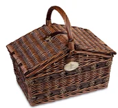 Pudła i pojemniki do przechowywania - Cilio Kosz piknikowy z wyposażeniem Como ciemny brąz CI-155105 - miniaturka - grafika 1