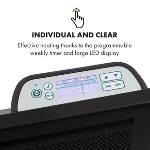 Klarstein Klarstein Hot Spot Slimcurve Double Wave grzejnik typu 2 w 1 ACO7-HtSpSlmCrv20B - Ogrzewanie przenośne Klarstein Klarstein Hot Spot Slimcurve Double Wave grzejnik typu 2 w 1 ACO7-HtSpSlmCrv20B - Ogrzewanie przenośne - miniaturka - grafika 4