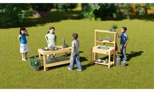 Classic World CLASSIC WORLD EDU Duży Drewniany Zlew Kuchnia Prawdziwa Woda CW70013 - Zabawki AGD - miniaturka - grafika 5