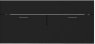 VidaXL Lumarko Zestaw mebli łazienkowych, czarny, płyta wiórowa! 3071694 VidaXL - Meble łazienkowe - miniaturka - grafika 35