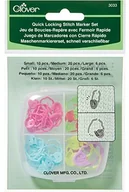 Akcesoria i części do maszyn do szycia - Clover cl3033 zestaw oznaczania, plastyczna szybkiego zamykania, wielokolorowa, 7.5 x 7.5 x 2.5 cm 3033 - miniaturka - grafika 1