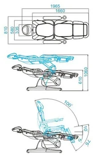 ACTIVESHOP Fotel Kosmetyczny Elektr. Azzurro 870 3 Siln. Cappuccino 10003_109079 - Fotele kosmetyczne - miniaturka - grafika 2