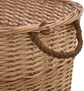 Saska Garden vidaXL na drewno, z uchwytami, 88x57x34 cm, naturalna wiklina vidaXL - Akcesoria kominkowe - miniaturka - grafika 5