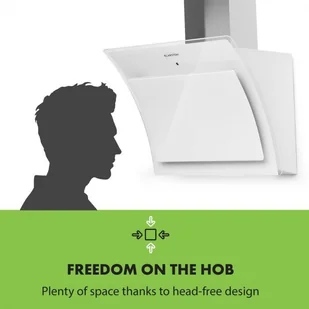 Klarstein Sabia 60 Biały (CGCH2-Sabia-60-WH) - Okapy kuchenne - miniaturka - grafika 6