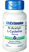 Witaminy i minerały dla sportowców - Life Extension N-Acetyl L-Cysteina 600mg - 60 kapsułek wegetariańskich - miniaturka - grafika 1