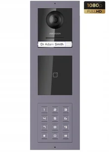 Hikvision Zestaw wideodomofonowy IP Hikvision: Monitor 7" LCD DS-KH8350-WTE1 + panel zewnętrzny z kamerą , szyfratorem i czytnikiem zbliżeniowym - Wideodomofony - miniaturka - grafika 3