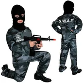 Stroje karnawałowe - PARTY TINO STRÓJ POLICJANT ANTYTERRORYSTA KOMANDOS 110/116 ST955_110/116 - miniaturka - grafika 1