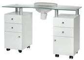 Stoliki do manicure - Beauty System Stolik do manicure z pochłaniaczem BD-3453+P BIAŁY BD-3453+P WHITE - miniaturka - grafika 1